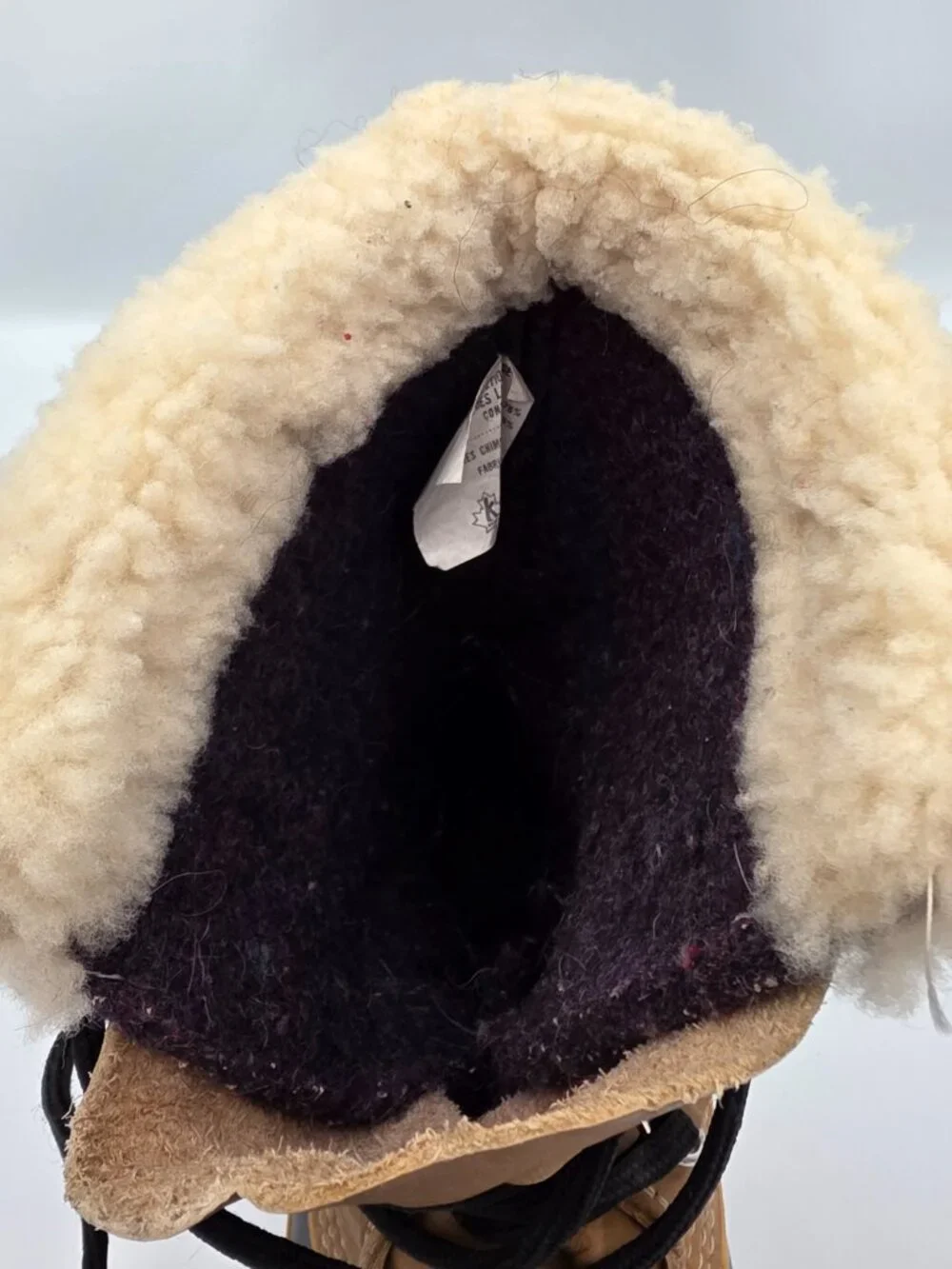 Vintage Sorel Caribou Waterproof Leather Snow Boots Tan Black